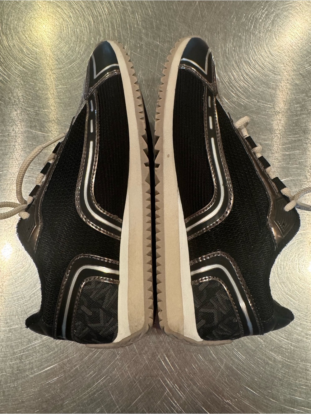 Michael Kors Black Sneakers with Silver Accents - Picture 8 of 9